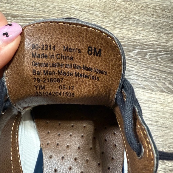 Dockers Shoes Sz 8 Mens Black Leather Gordon Cap Toe Oxfords Laces - Picture 7 of 7